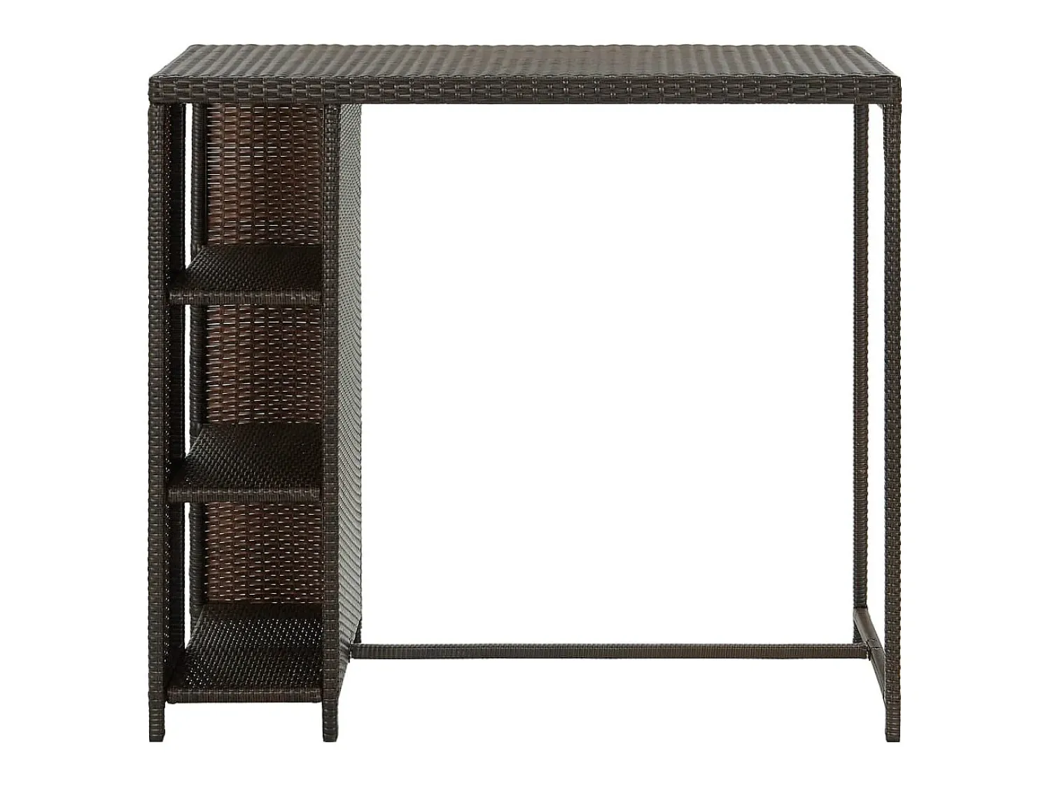 Móvel De Bar* Móvel de bar com prateleiras 120x60x110 cm vime PE PT329964 Castanho