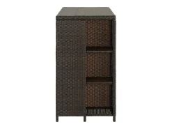 Móvel De Bar* Móvel de bar com prateleiras 120x60x110 cm vime PE PT329964 Castanho