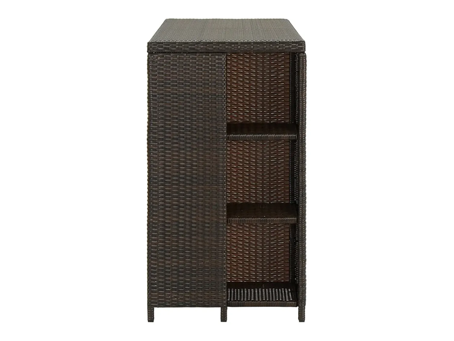 Móvel De Bar* Móvel de bar com prateleiras 120x60x110 cm vime PE PT329964 Castanho
