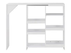 Discount Móvel de bar com prateleira movível 138x39x110 cm PT821582 Branco