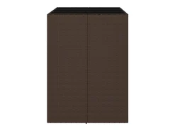 Móvel de bar com tampo de vidro 105x80x110 cm vime PE PT442070^ Móvel De Bar