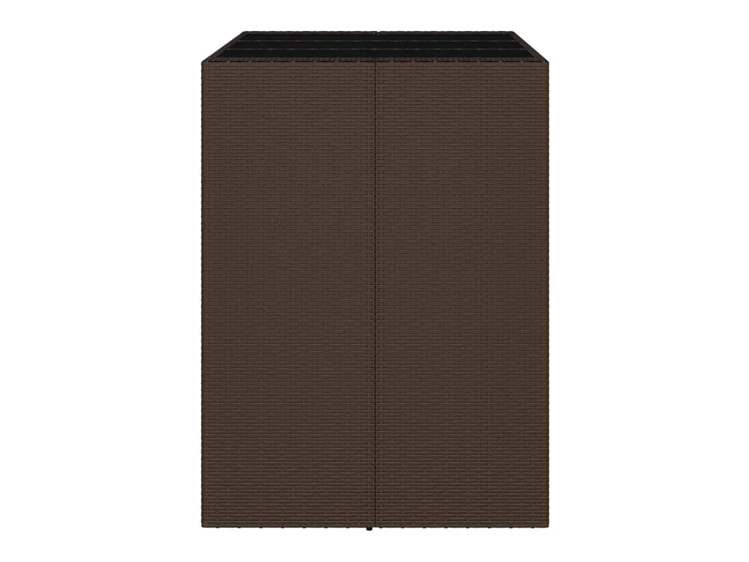 Móvel de bar com tampo de vidro 105x80x110 cm vime PE PT442070^ Móvel De Bar