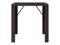 Móvel de bar com tampo de vidro 105x80x110 cm vime PE PT442070^ Móvel De Bar