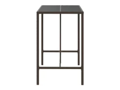 Outlet Móvel de bar com tampo de vidro 110x70x110 cm vime PE PT845799 Castanho