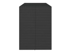 Outlet Móvel de bar com tampo de vidro 185x80x110 cm vime PE PT575082 Preto
