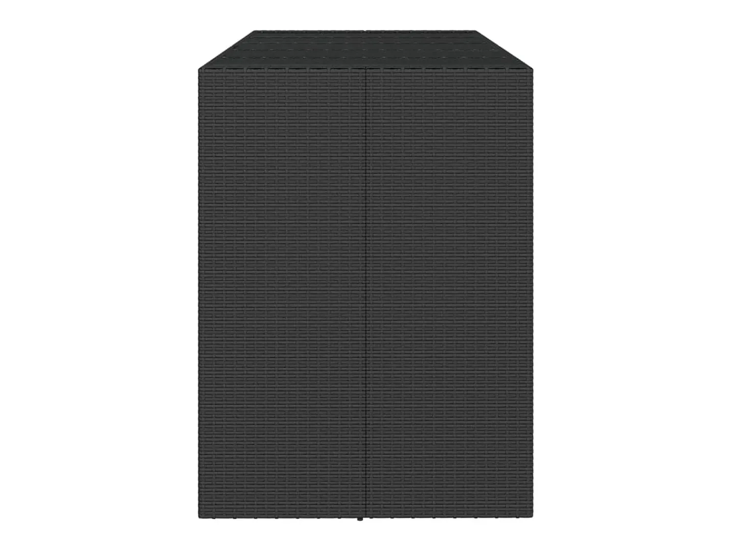 Outlet Móvel de bar com tampo de vidro 185x80x110 cm vime PE PT575082 Preto