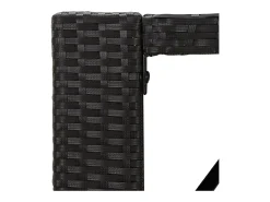 Outlet Móvel de bar com tampo de vidro 185x80x110 cm vime PE PT575082 Preto