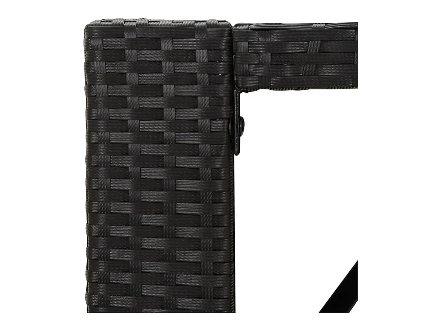 Outlet Móvel de bar com tampo de vidro 185x80x110 cm vime PE PT575082 Preto
