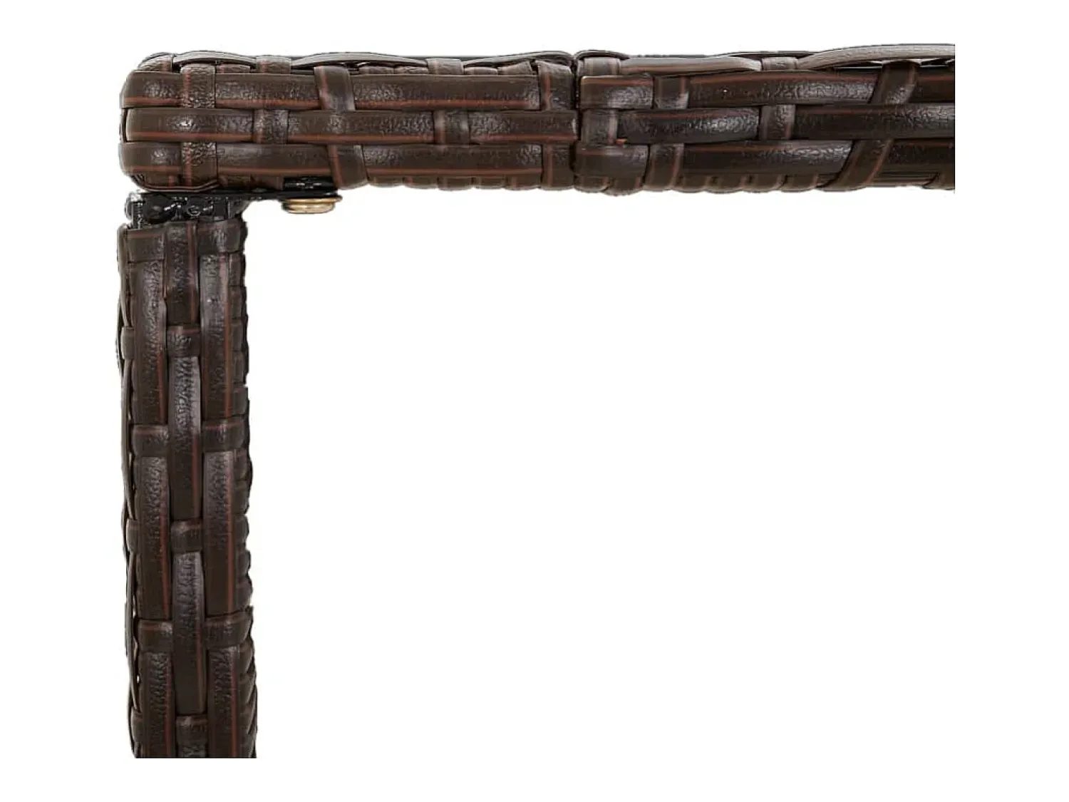 Móvel De Bar| Móvel de bar com tampo de vidro 180x70x110 cm vime PE PT429076 Castanho