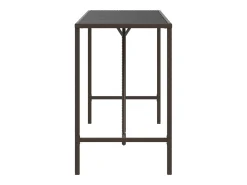 Móvel De Bar| Móvel de bar com tampo de vidro 180x70x110 cm vime PE PT429076 Castanho
