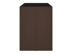 Móvel De Bar* Móvel de bar com tampo de vidro 145x80x110 cm vime PE PT744062 Castanho