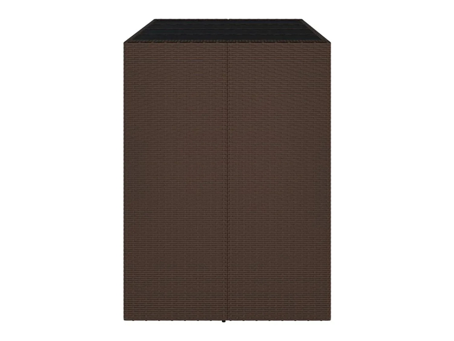 Móvel De Bar* Móvel de bar com tampo de vidro 145x80x110 cm vime PE PT744062 Castanho