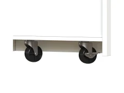 Móvel De Bar*ModernLuxe Móvel de bar de cozinha extensível - con rotação 360° - 215x39x103cm - 2 portas, 2 gavetas - con prateleiras laterais - Branco