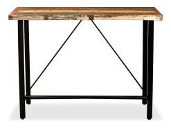 Móvel De Bar| Móvel de bar em madeira reciclada maciça 120x60x107 cm PT738940 Castanho
