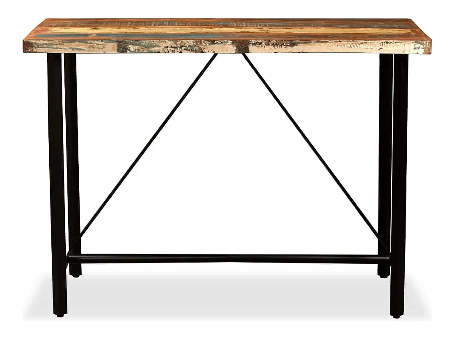 Móvel De Bar| Móvel de bar em madeira reciclada maciça 120x60x107 cm PT738940 Castanho