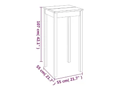 Online Móvel de bar em MDF 55x55x107 cm PT328085 Preto