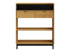 Móvel de bar FLAM 92x45x110 cm madeira de pinho maciça PT387151 Castanho