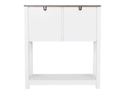 Móvel De Bar* Móvel de Bar para Café SucceBuy, 80 x 35 x 88 cm, 3 Níveis com Portas Magnéticas Branco