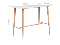 New Móvel de bar 120x60x105 cm PT889208 Branco