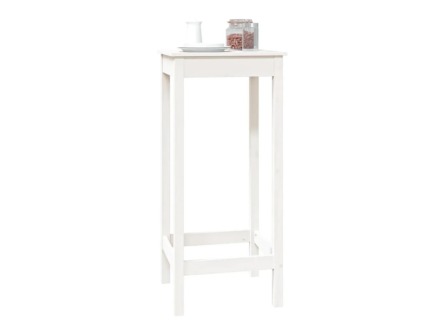 Móvel De Bar* Móvel de bar 50x50x110 cm madeira de pinho maciça PT305420 Branco