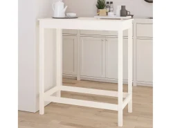 Móvel de bar 100x50x110 cm madeira de pinho maciça PT322790 Branco