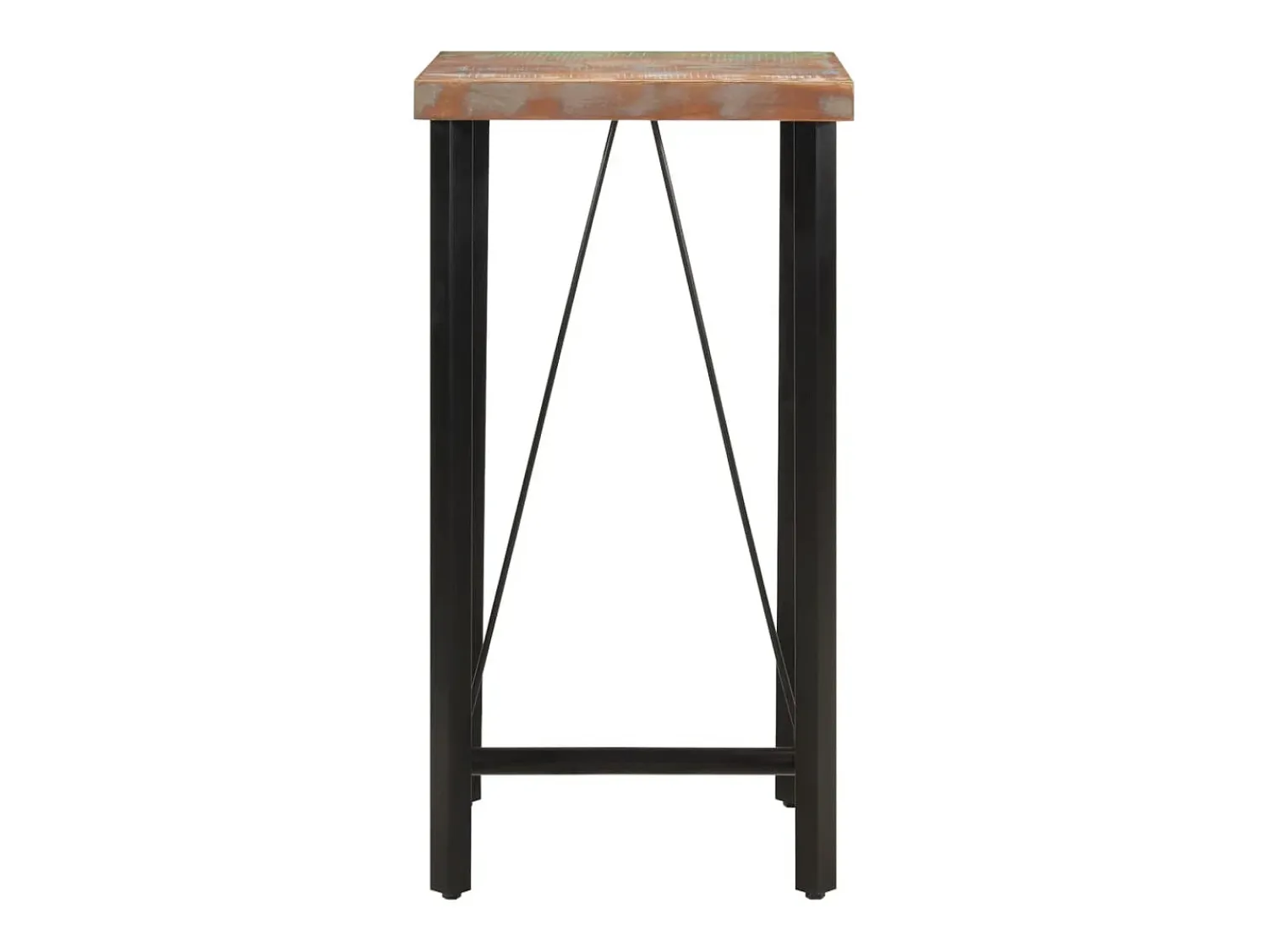 Móvel De Bar* Móvel de bar 55x55x107 cm madeira recuperada maciça e ferro PT450426 Multicor