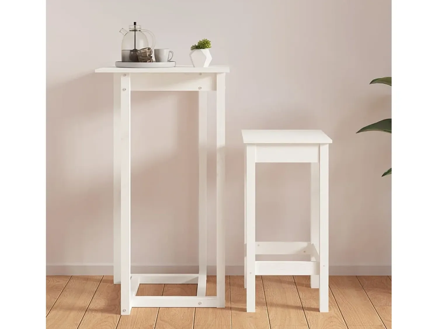 Móvel De Bar* Móvel de bar 60x60x110 cm pinho maciço PT576080 Branco