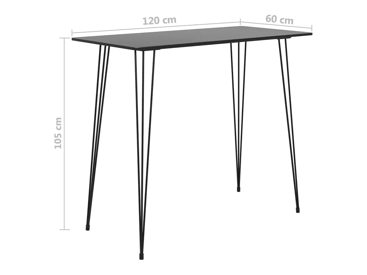 Móvel De Bar* Móvel de bar 120x60x105 cm PT841342 Preto