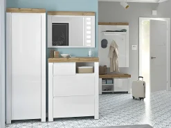 Móvel De Entrada*Petits-Meubles Móvel de corredor de 1 porta Hella e Madeira Branco