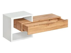 Prateleira|Meublorama Móvel de entrada - TORTH 2 - Cores carvalho e branco Castanho