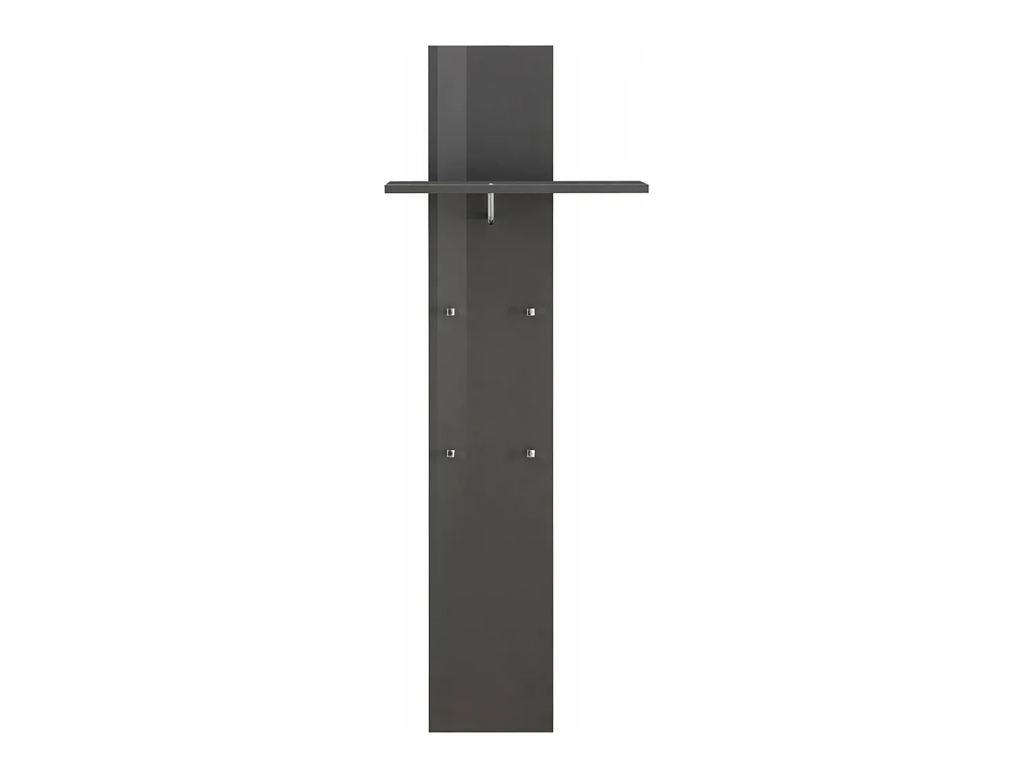 Clearance Dmora Móvel de entrada Dlentin, Entrada multifuncional moderna, Armário multiuso para hall de entrada, 100% Fabricado na Itália, 50x27h140 cm, Antracite brilhante Preto