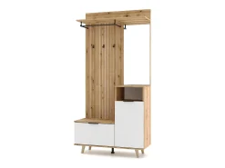 Móvel de entrada Nordic C carvalho evoke / tabilla / branco 100 cm^ Móvel De Entrada