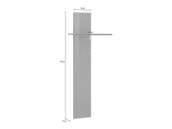 Hot Dmora Móvel de entrada Omer, Entrada multifuncional moderna, Armário multiuso para hall de entrada, 100% Fabricado na Itália, 50x27h140 cm, brilhante Branco