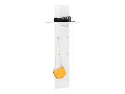 Hot Dmora Móvel de entrada Omer, Entrada multifuncional moderna, Armário multiuso para hall de entrada, 100% Fabricado na Itália, 50x27h140 cm, brilhante Branco