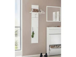 Hot Dmora Móvel de entrada Omer, Entrada multifuncional moderna, Armário multiuso para hall de entrada, 100% Fabricado na Itália, 50x27h140 cm, brilhante Branco