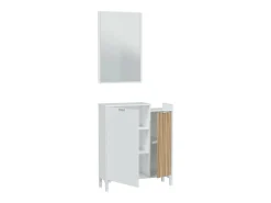 Sale Dmora Móvel de entrada Williamsport, entrada 2 portas, guarda-roupa com espelho, arrumação multifuncional, 77x24h91 cm, e carvalho Branco