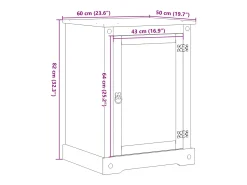 vidaxl Móvel de HiFi Corona 60x50x82 cm madeira de pinho maciça^ Móvel De Tv