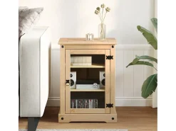 Móvel De Tv| Móvel de HiFi Corona 60x50x82 cm madeira de pinho maciça PT755964 Castanho