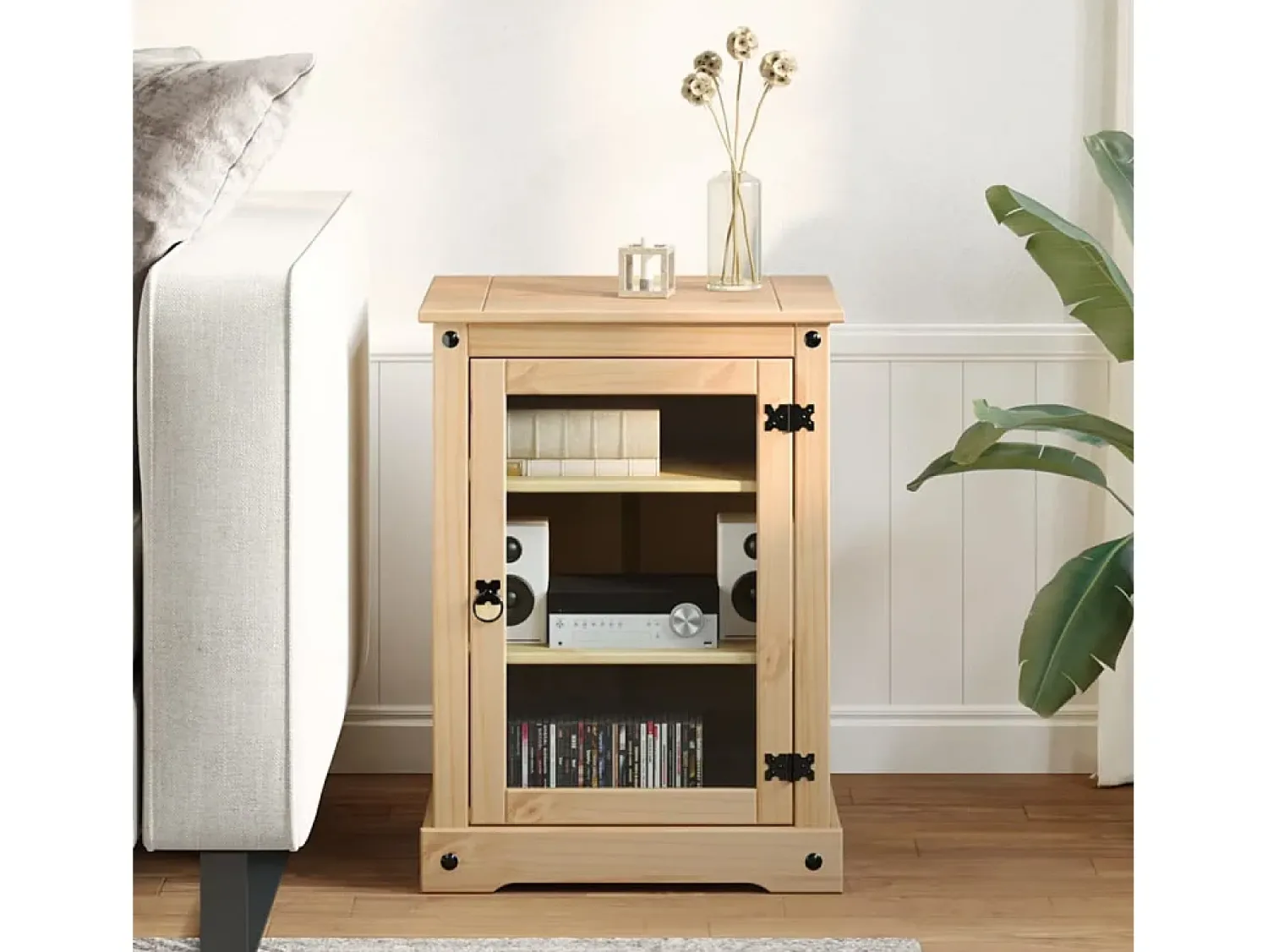 Móvel De Tv| Móvel de HiFi Corona 60x50x82 cm madeira de pinho maciça PT755964 Castanho