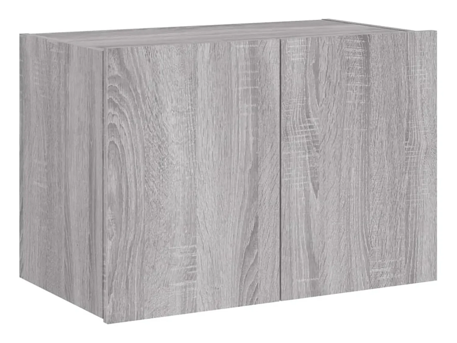 Móvel De Tv| Móvel de parede p/ TV c/ luzes LED 60x35x41 cm sonoma PT595946 Cinzento