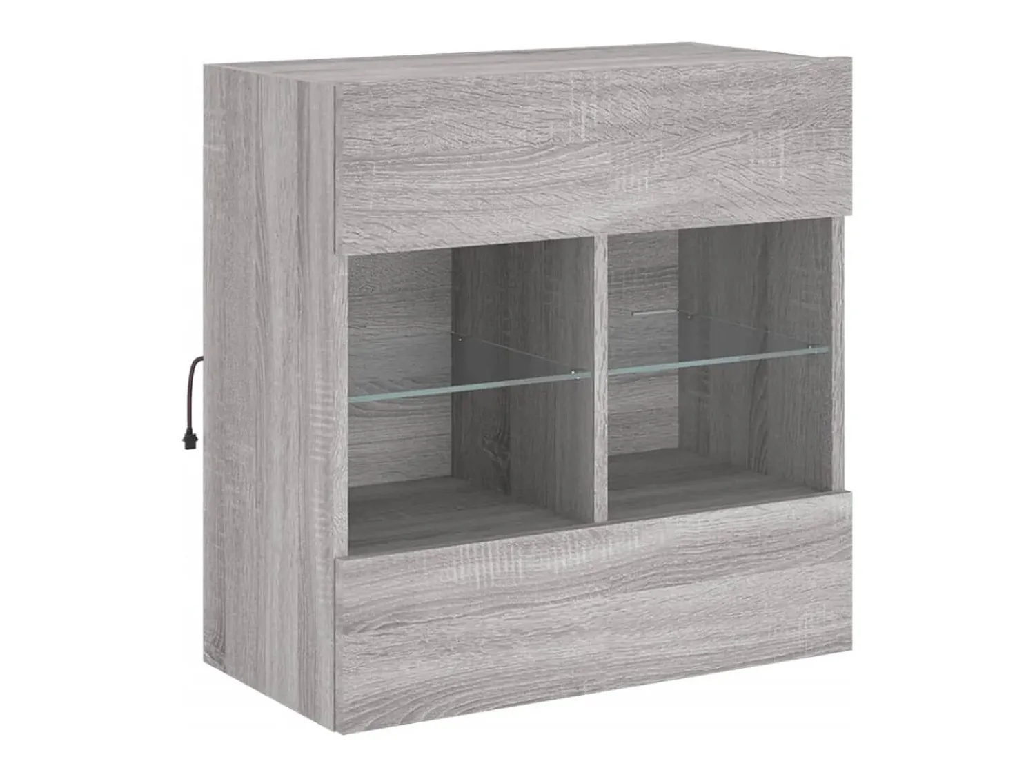 Móvel De Tv| Móvel de parede p/ TV c/ luzes LED 58,5x30x60,5 cm cinza sonoma PT107456 Cinzento
