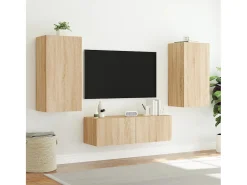 Hot Móvel de parede p/ TV c/ luzes LED 40,5x35x80cm carvalho sonoma PT568515 Castanho