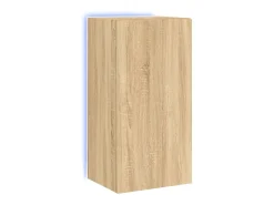 Hot Móvel de parede p/ TV c/ luzes LED 40,5x35x80cm carvalho sonoma PT568515 Castanho