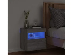 vidaxl Móvel de parede p/ TV c/ luzes LED 40x30x40 cm sonoma^ Móvel De Tv