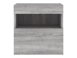 vidaxl Móvel de parede p/ TV c/ luzes LED 40x30x40 cm sonoma^ Móvel De Tv