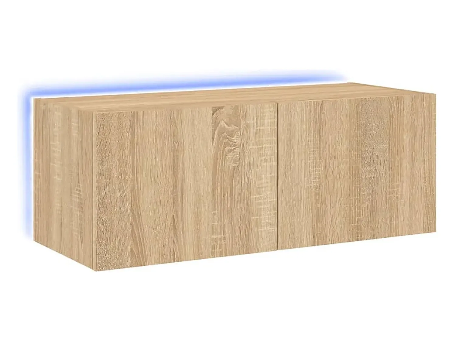 Móvel De Tv* Móvel de parede p/ TV c/ luzes LED 80x35x31 cm carvalho sonoma PT197378 Castanho