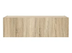 Móvel De Tv*vidaxl Móvel de parede p/ TV c/ luzes LED 100x35x31 cm carvalho sonoma Castanho