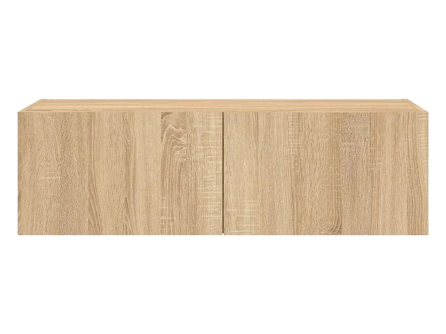 Móvel De Tv*vidaxl Móvel de parede p/ TV c/ luzes LED 100x35x31 cm carvalho sonoma Castanho