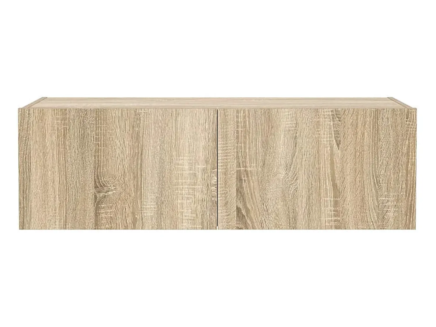 Móvel De Tv*vidaxl Móvel de parede p/ TV c/ luzes LED 100x35x31 cm carvalho sonoma Castanho