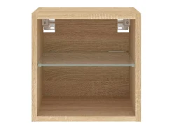 Móvel De Tv|vidaxl Móvel de parede p/ TV c/ luzes LED 30x28,5x30cm carvalho sonoma Natural claro